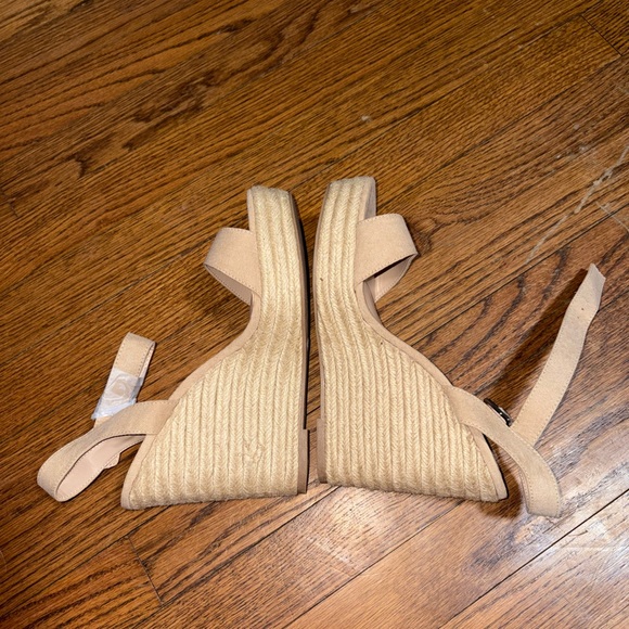 NWOT Lulus Beachy Dreams Natural Suede Espadrille Wedges - Picture 5 of 5